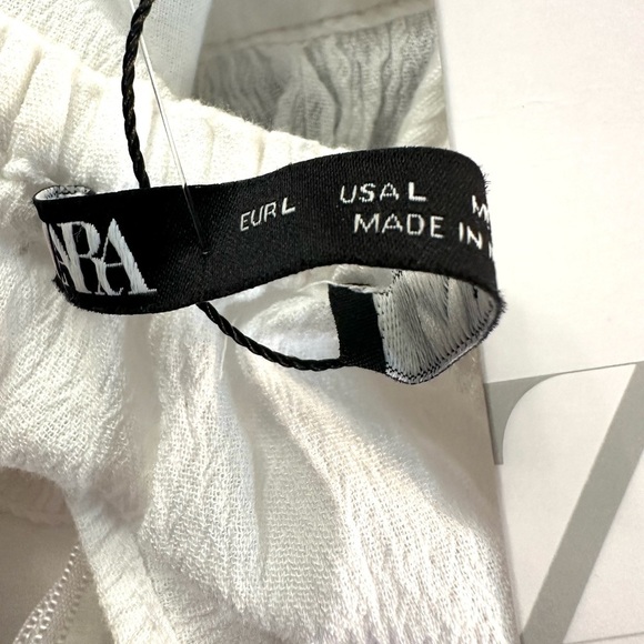 ZARA Women’s White Flowy Tank Top Size L Large, New - Picture 8 of 9